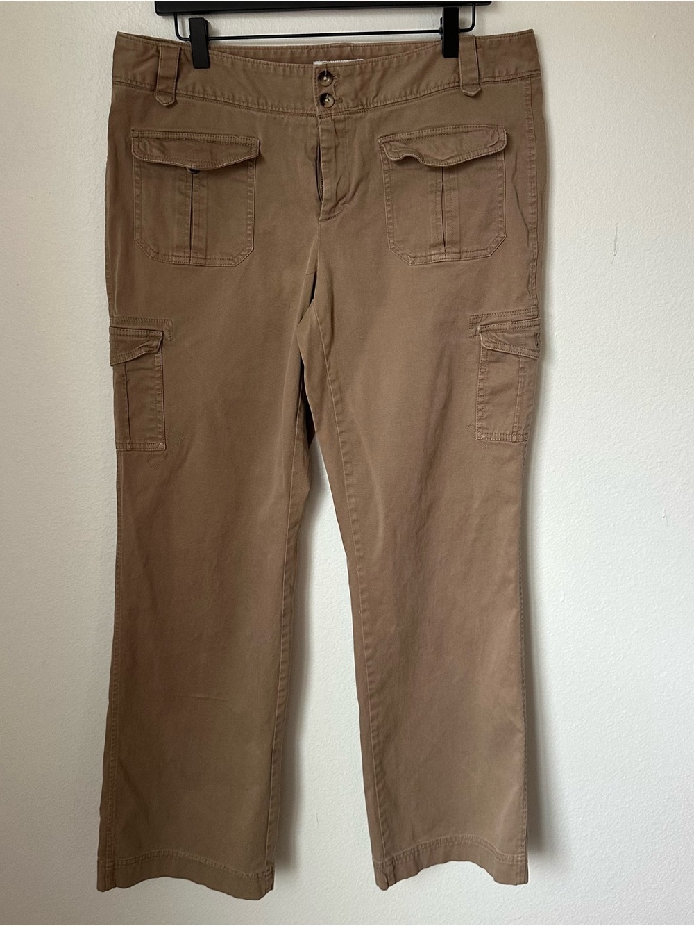 Banana Republic Women's Martin Fit Brown Straight-Leg Cargo Jeans